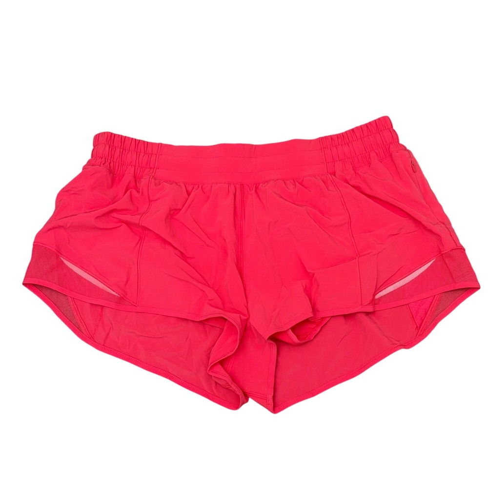 Lululemon Hotty Hot LR Low Rise Lined Short 2.5" Lip Gloss Pink Size 12 NWT